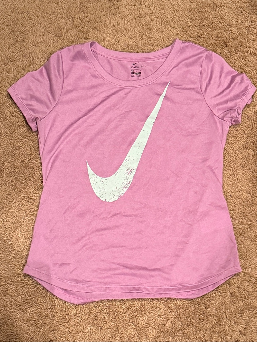 Nike Pink Short Sleeve Tee with White Swoosh